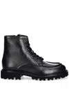 Hugo Boss Black Leather Boots In Black