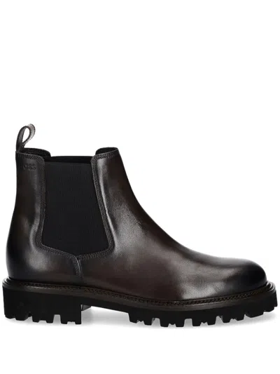 Hugo Boss Lisbon Leather Boot In Black