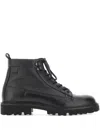 Hugo Boss Julyo Halb Leather Boots In Black