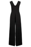 Hugo Boss Jumpsuit In Lustrous Fabric With Layered Effect In Black