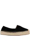 Hugo Boss Jute-platform Espadrilles In Black