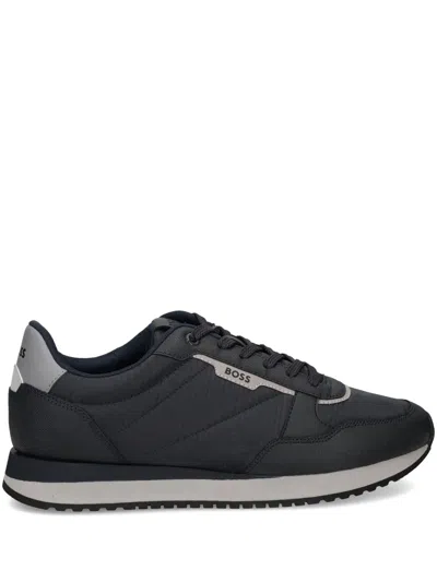 Hugo Boss Kai Panelled Sneakers In Blue