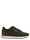 Hugo Boss Contemporary Breathable Dark Green Sneakers For Men In Green