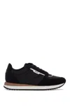 Hugo Boss Kai_runn_nupny Black Casual Sneakers In Suede And Technical Fabric