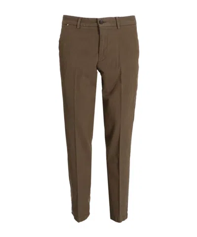 Hugo Boss Kaiton Straight-leg Trousers In Brown