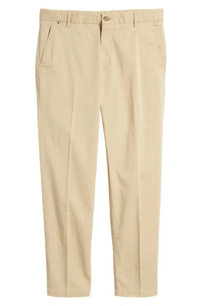 Hugo Boss Kane Cotton Blend Pants In Light Beige