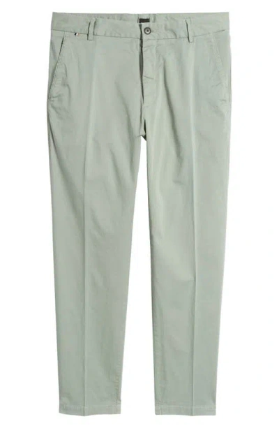 Hugo Boss Kane Cotton Blend Trousers In Light Pastel Green