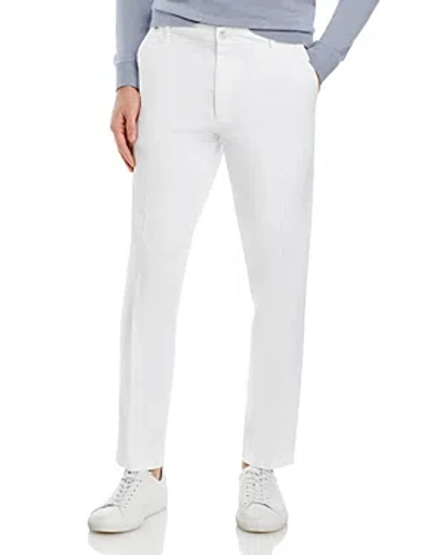 Hugo Boss Kane Regular Fit Flat Front Trousers In White