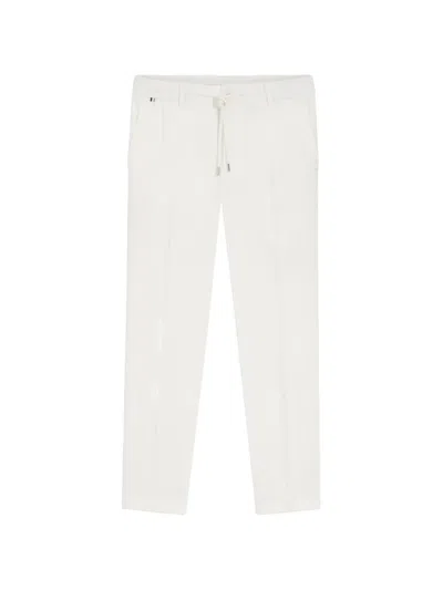 Hugo Boss Kane1 Straight-leg Trousers In White