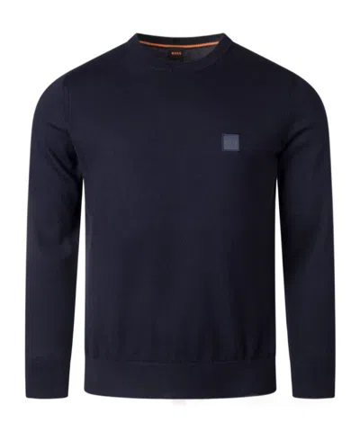 Hugo Boss Long-sleeved Sweater In Blue