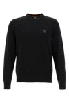 Hugo Boss Cotton-cashmere Regular-fit Sweater With Logo Patch In Multi