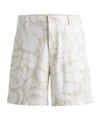 Hugo Boss Karlos Floral-print Chino Shorts In White