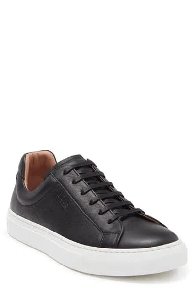 Hugo Boss Katie Leather Fashion Sneaker In Black
