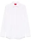 Hugo Boss Plain Cotton Shirt In White