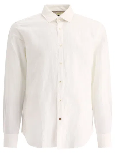 Hugo Boss C-hal-kent Cotton And Linen Shirt In White