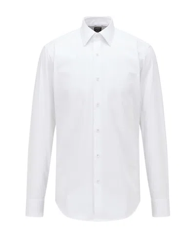 Hugo Boss Kent Slim-fit Shirt In White