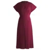 Hugo Boss Keyhole-neckline Dress With Pliss Insert In Pink