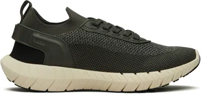Hugo Boss Khaki 'boss-motion' Sneakers In Gray
