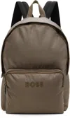 Hugo Boss Khaki Contrast Logo Backpack In 376-open Green