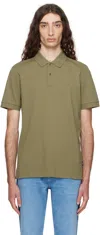 Hugo Boss Khaki Pallas Piqué Logo Polo