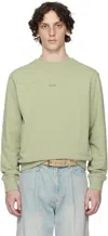 Hugo Boss Khaki Relaxed-fit Terry Contrast Logo Sweatshirt