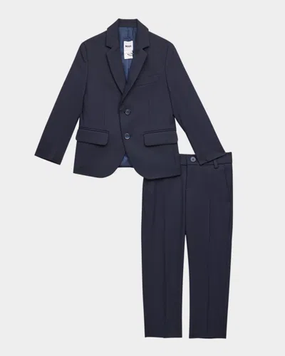 Hugo Boss Kid's Formal Two-piece Suit In Blue