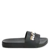 Hugo Boss Boss Man Sandals Black Size 10 Synthetic Fibers In Black