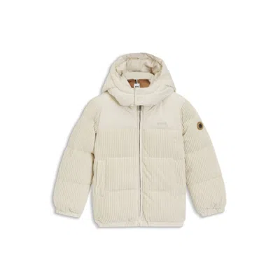 HUGO BOSS KIDS' PADDED JACKET WITH CORDUROY DETAILS