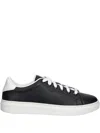 Hugo Boss Kieran Lace-up Leather Sneakers In Black