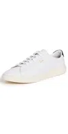 Hugo Boss Kieran Leather Sneakers Natural White In Natural White