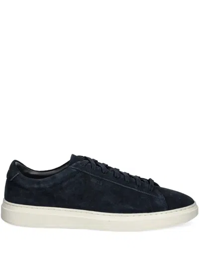 Hugo Boss Kieran Suede Lace-up Sneakers In Blue