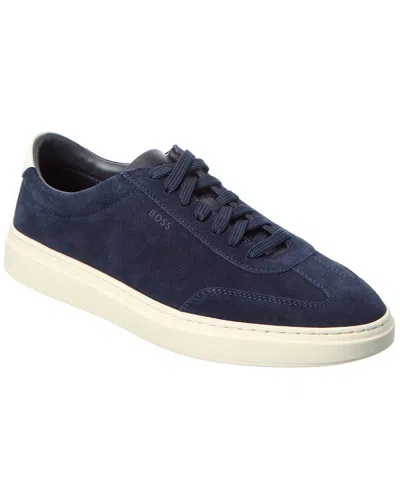 Hugo Boss Kieran Suede Sneaker In Blue