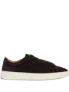 Hugo Boss Kieran Suede Sneakers In Brown