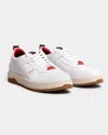 Hugo Boss Kilian_tenn Mens Mixed-material Trainers With Bonded Leather And Perforations