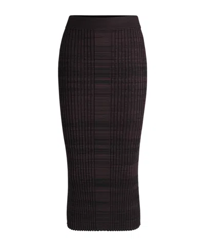 Hugo Boss Knit Bodycon Midi Skirt In Multi