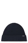Hugo Boss Boss Knit Cap With Logo In Black