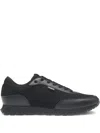 Hugo Boss Fabric Low-top Athletic Sneakers In Black