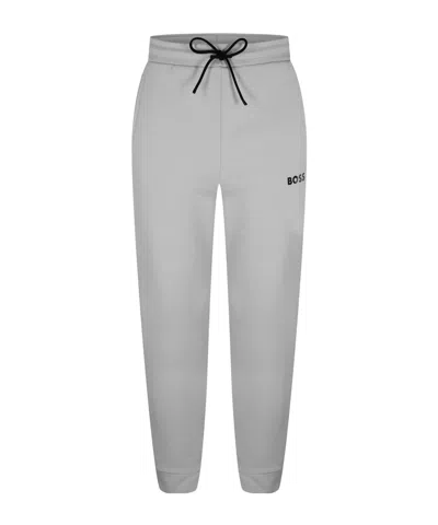 Hugo Boss Knit Jogger Pants In Gray