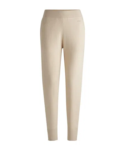 Hugo Boss Knit Jogger Pants In Nude