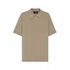 Hugo Boss Knit Polo In Merino Wool With Natural Stretch In Brown