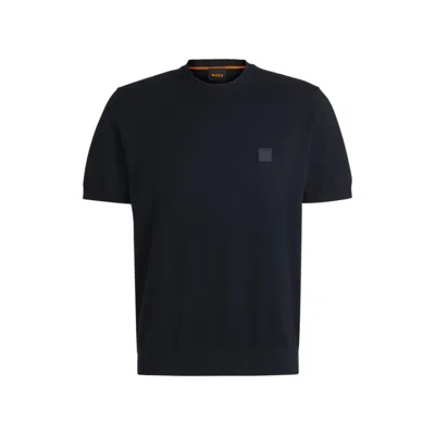 HUGO BOSS KNIT T-SHIRT IN COTTON AND CASHMERE