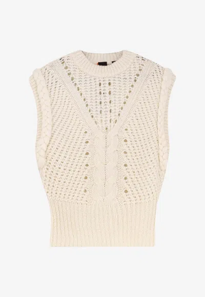 HUGO BOSS KNITTED CROPPED VEST