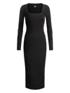 Hugo Boss Knitted Relaxed-fit Dress With Anti-bacterial Finish In Black