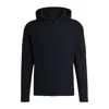 Hugo Boss Knitted Jacket With Padded Front In Blue