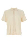 Hugo Boss Knitted Shirt Shirt And Blouse White In Neutral
