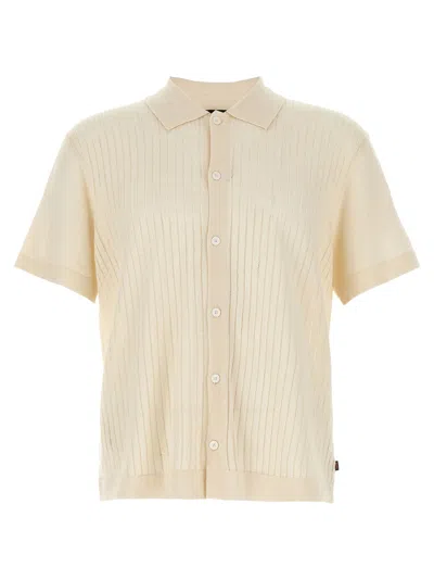 Hugo Boss Knitted Shirt Shirt And Blouse White