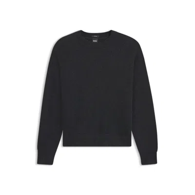 Hugo Boss Knitted Sweater In 100% Cashmere In Black