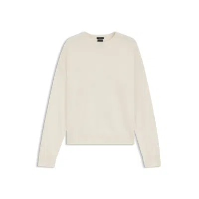 Hugo Boss Knitted Sweater In 100% Cashmere In Neutral