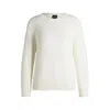 Hugo Boss Knitted Sweater In Cotton In White