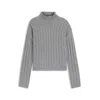 Hugo Boss Knitted Sweater With Ribbed Structure In Gray